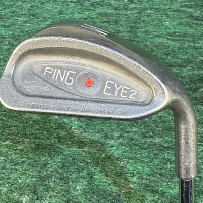 Vintage Ping Eye 2 Wedge Red Dot 1980s Golf Club Iron Chamois Grip Mens - Image 1
