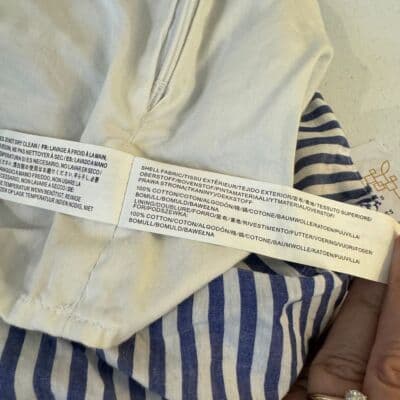 JOA Womens Mini Skirt Sz S Blue White Striped Cotton Lace-Up Zipper Closure W250 - Thumbnail 6