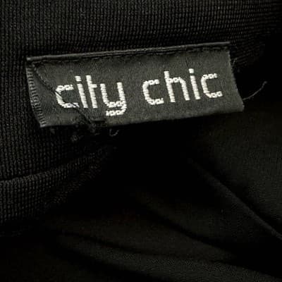 City Chic Plus Size Black Overall Dress Dual Front Slits Adjustable Straps Women - Thumbnail 5