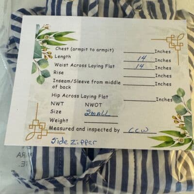 JOA Womens Mini Skirt Sz S Blue White Striped Cotton Lace-Up Zipper Closure W250 - Thumbnail 8