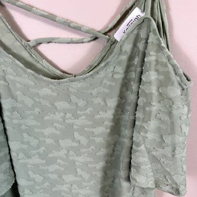 Kaileigh Blouse Women’s S Green Spaghetti Strap Sleeveless Top Lightweight W 75 - Thumbnail 3