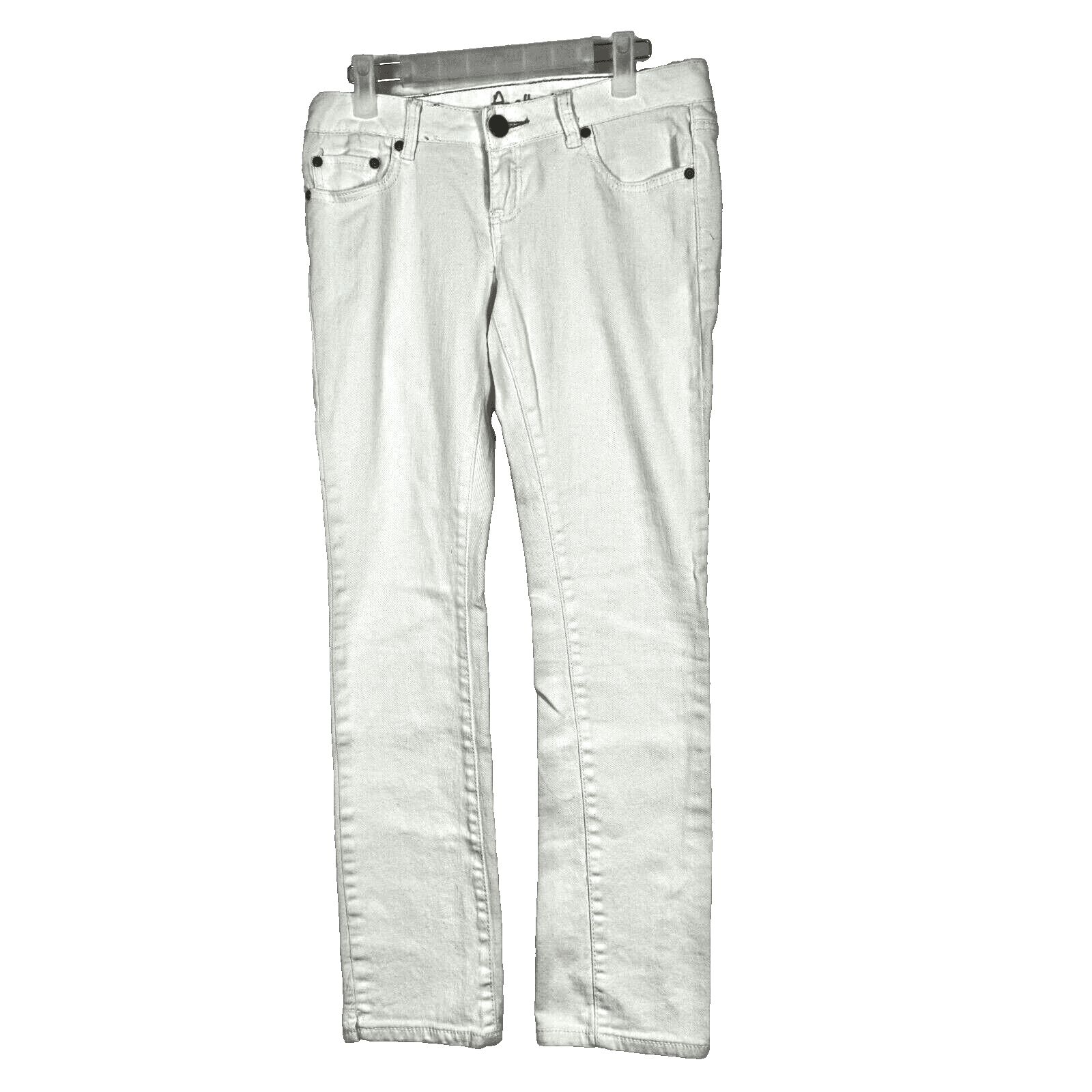 Amethyst Women’s Size 5 White Low-Rise Skinny Jeans Stretch Denim, 5-Pock W373 - Image 1
