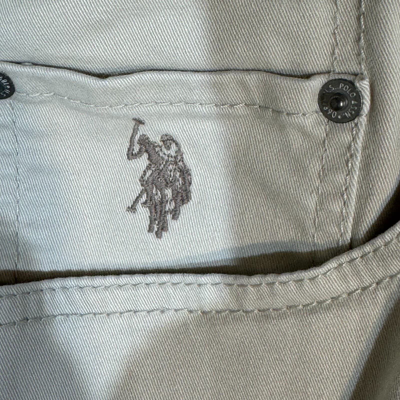 US Polo Assn Jeans Mens 38x30 Beige Straight Leg Mid Rise Stretch Denim - Thumbnail 12