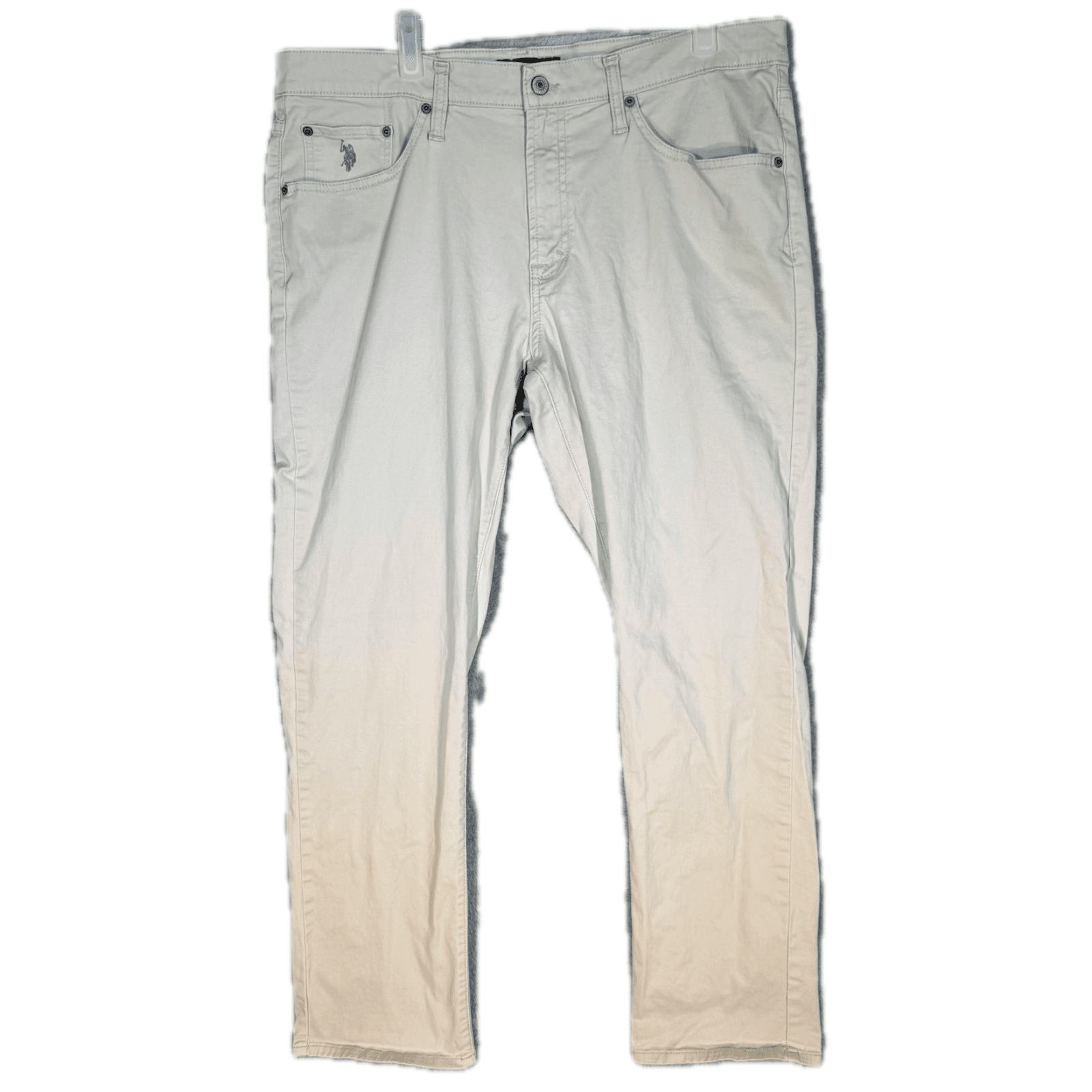US Polo Assn Jeans Mens 38x30 Beige Straight Leg Mid Rise Stretch Denim - Image 1