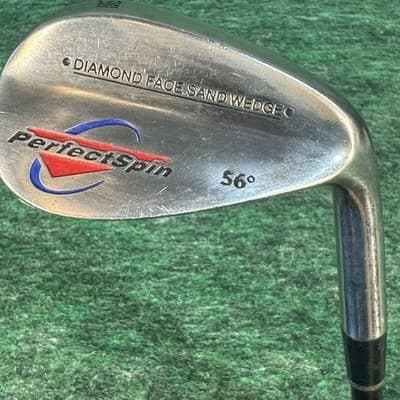 PerfectSpin 56° Diamond Sand Wedge Mens RH Acer Graphite Silver Golf Club - Image 1