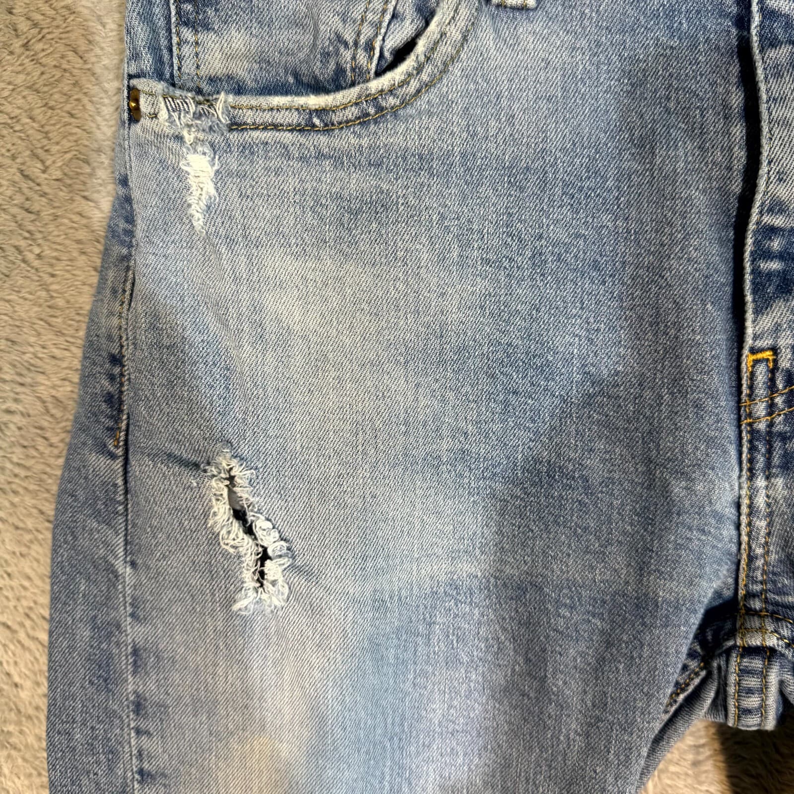 Levis 512 Jeans Mens 30x30 Blue Denim Stretch Slim Tapered Distressed - Thumbnail 4