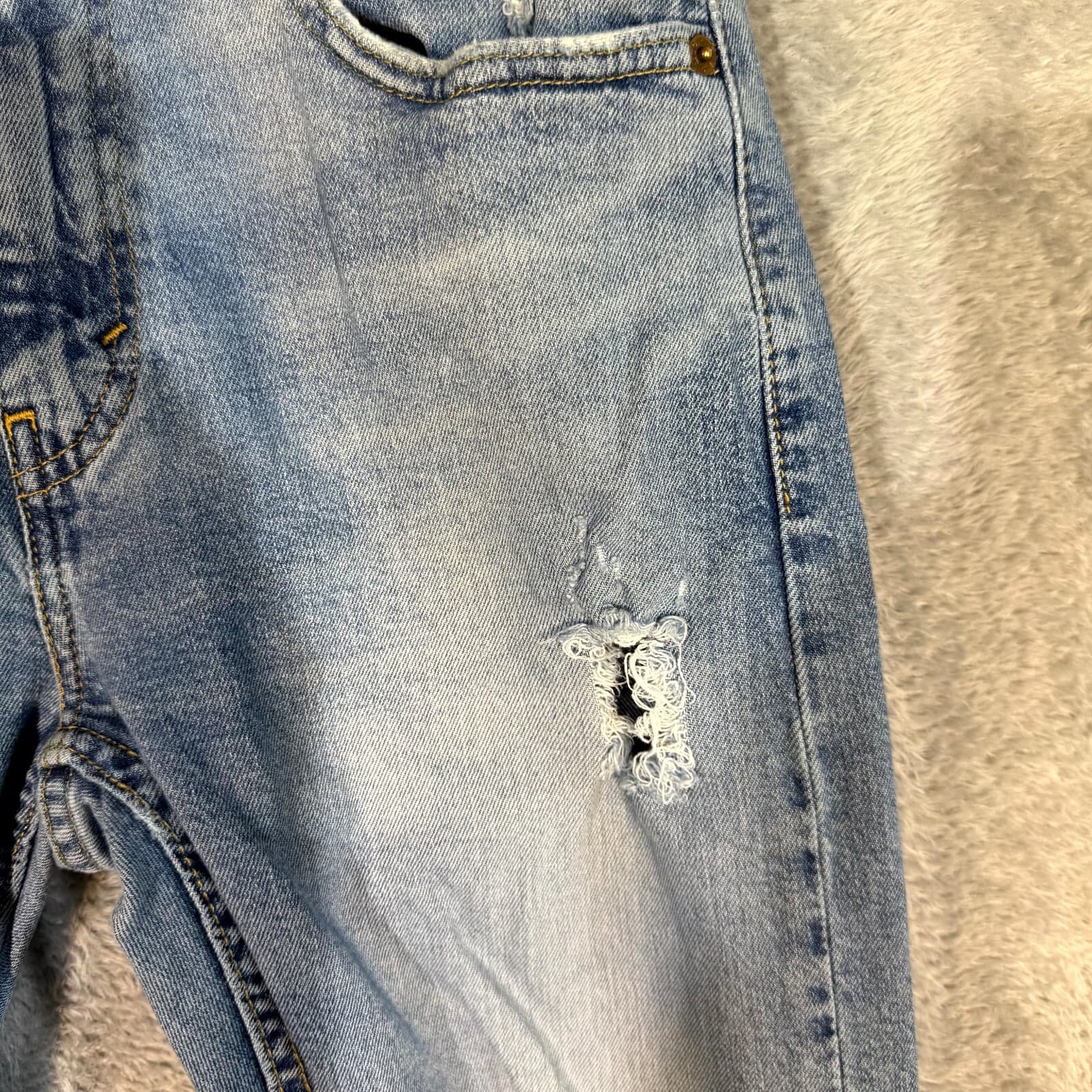 Levis 512 Jeans Mens 30x30 Blue Denim Stretch Slim Tapered Distressed - Thumbnail 5