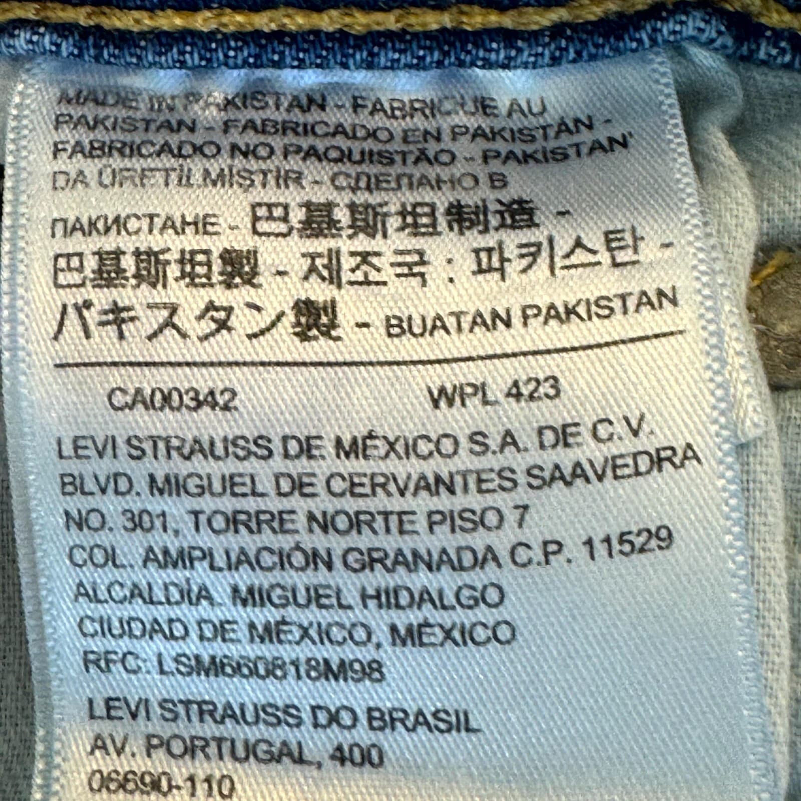 Levis 512 Jeans Mens 30x30 Blue Denim Stretch Slim Tapered Distressed - Thumbnail 10