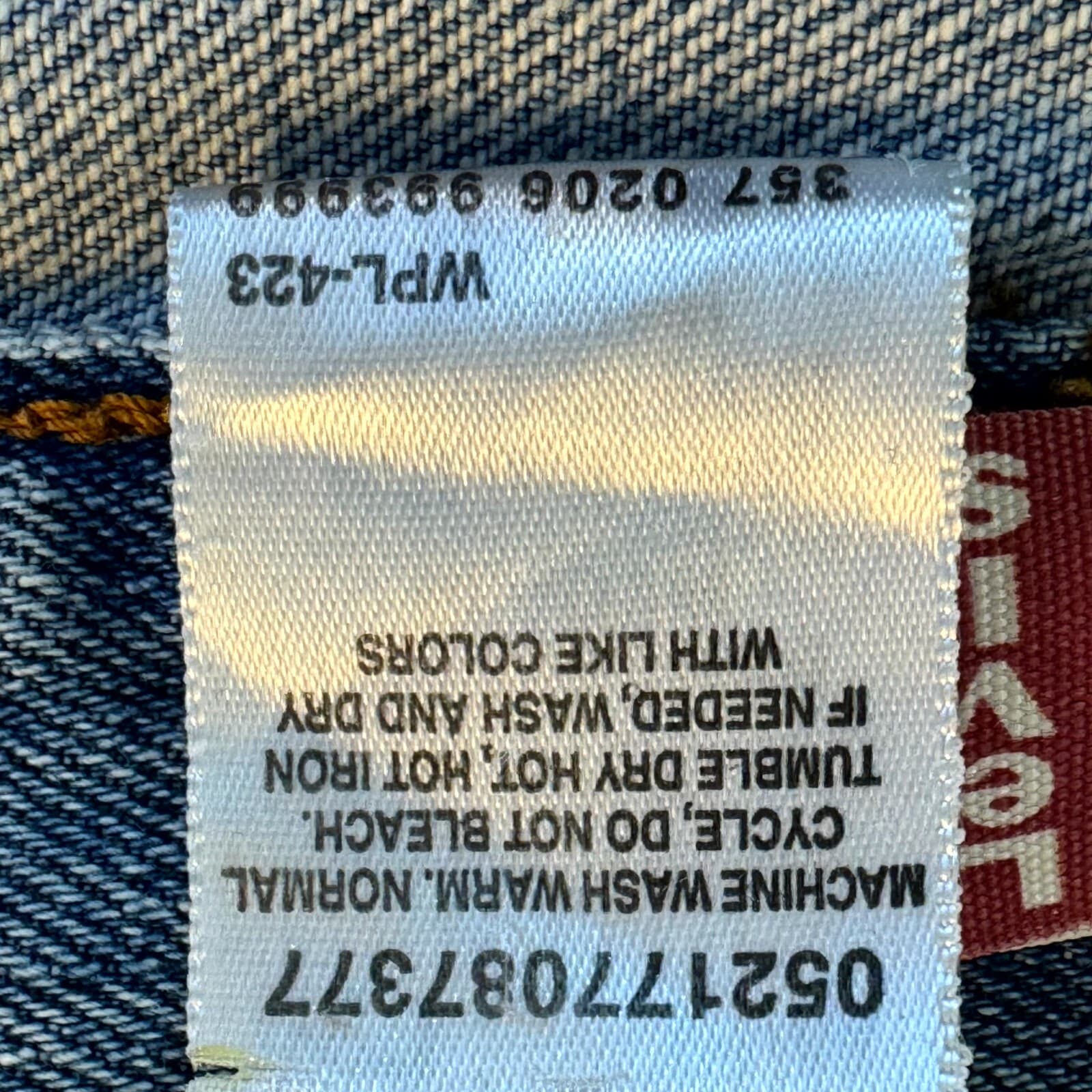 Levis 505 Jeans Mens 40x30 Blue Denim Regular Fit Straight Leg Classic - Thumbnail 5