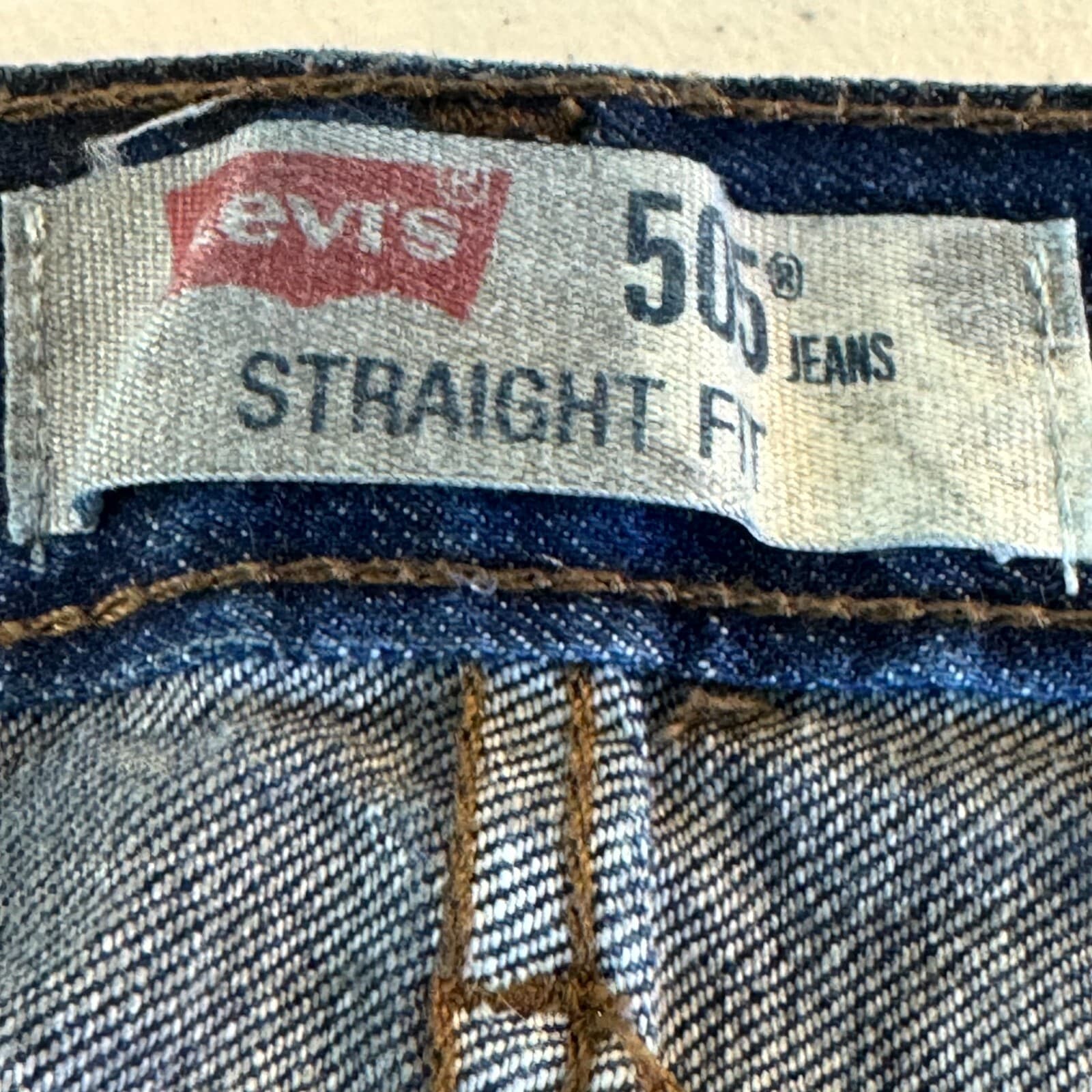 Levis 505 Jeans Mens 40x30 Blue Denim Straight Leg Regular Fit Workwear - Thumbnail 6