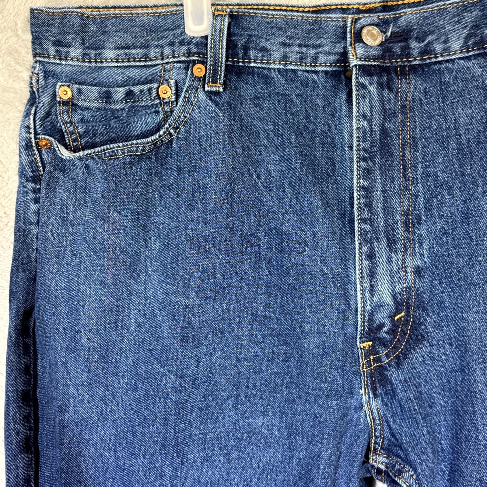 Levi’s 550 Mens Jeans 42x32 Blue Denim Relaxed Fit Mid Rise Straight Leg - Thumbnail 3