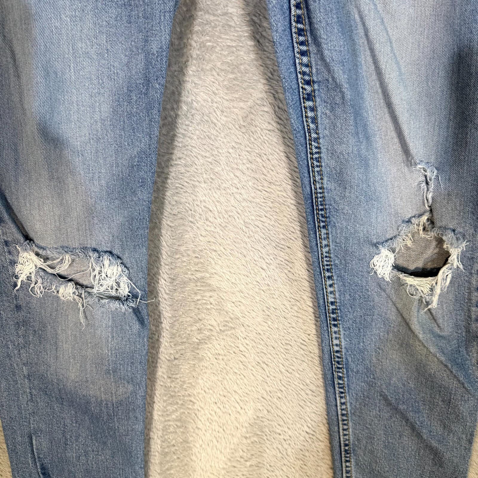 Levis 512 Jeans Mens 30x30 Blue Denim Stretch Slim Tapered Distressed - Thumbnail 3