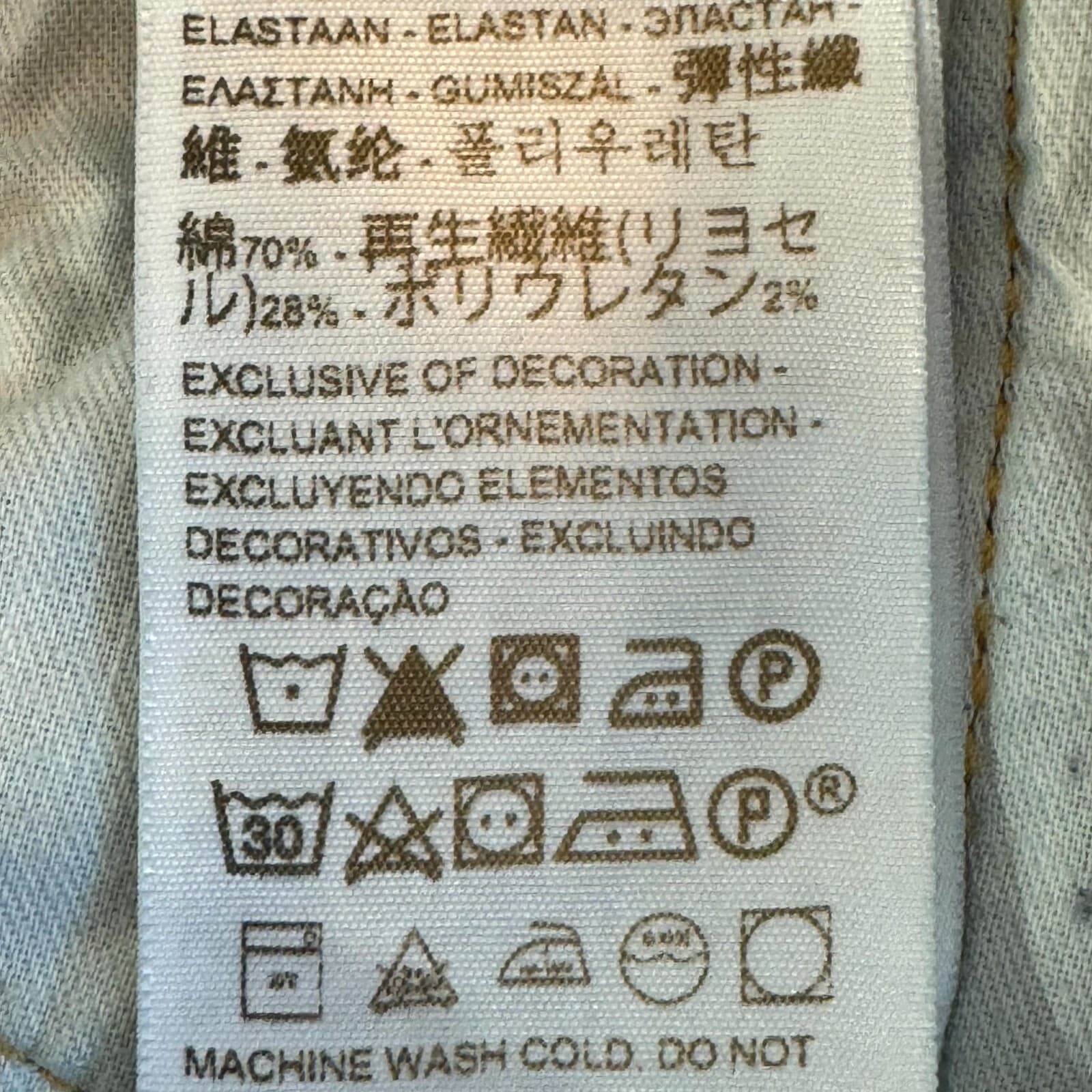 Levis 512 Jeans Mens 30x30 Blue Denim Stretch Slim Tapered Distressed - Thumbnail 12