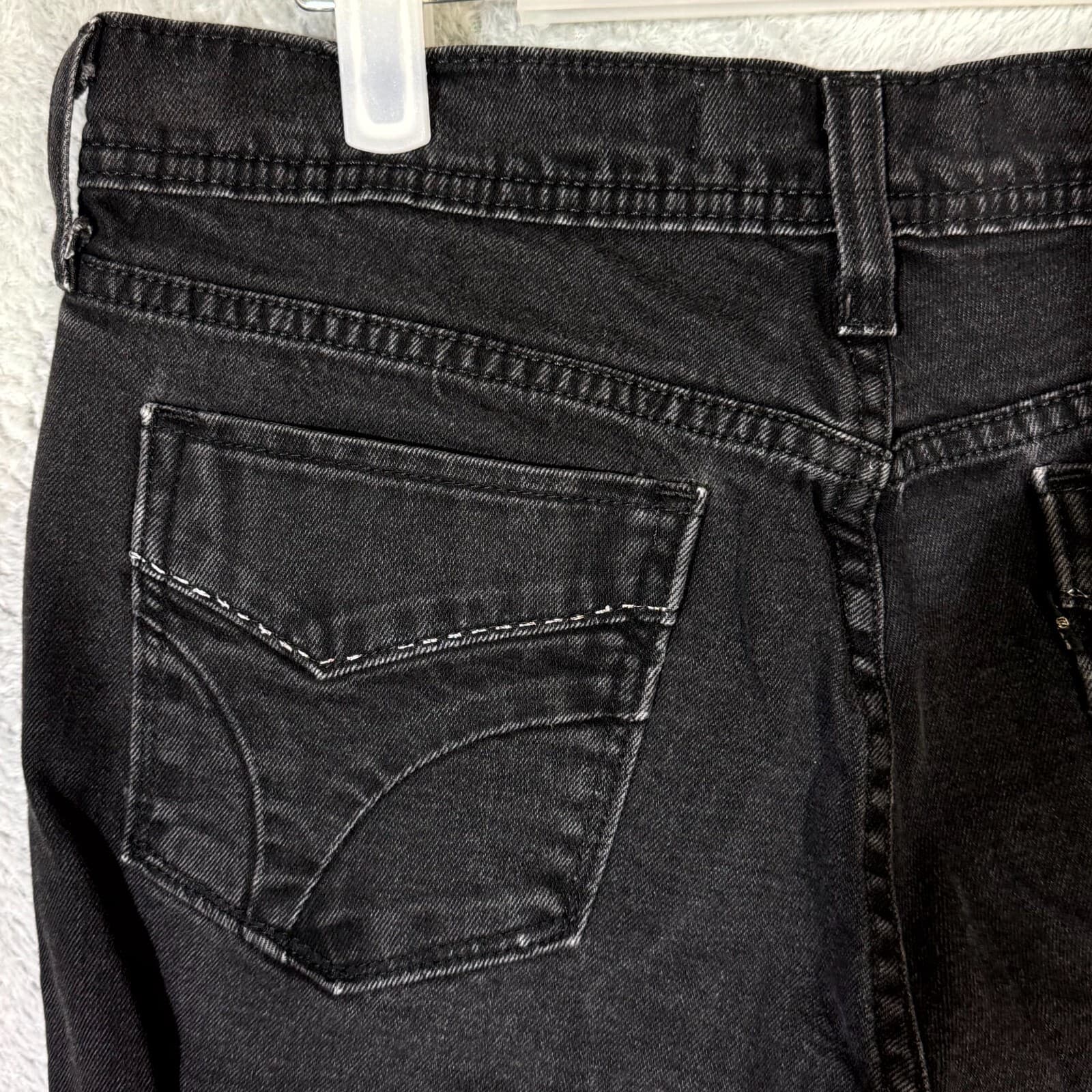 Levi’s 505 Womens Jeans Size 18 Black Denim Dark Wash Mid Rise Straight Leg - Thumbnail 6