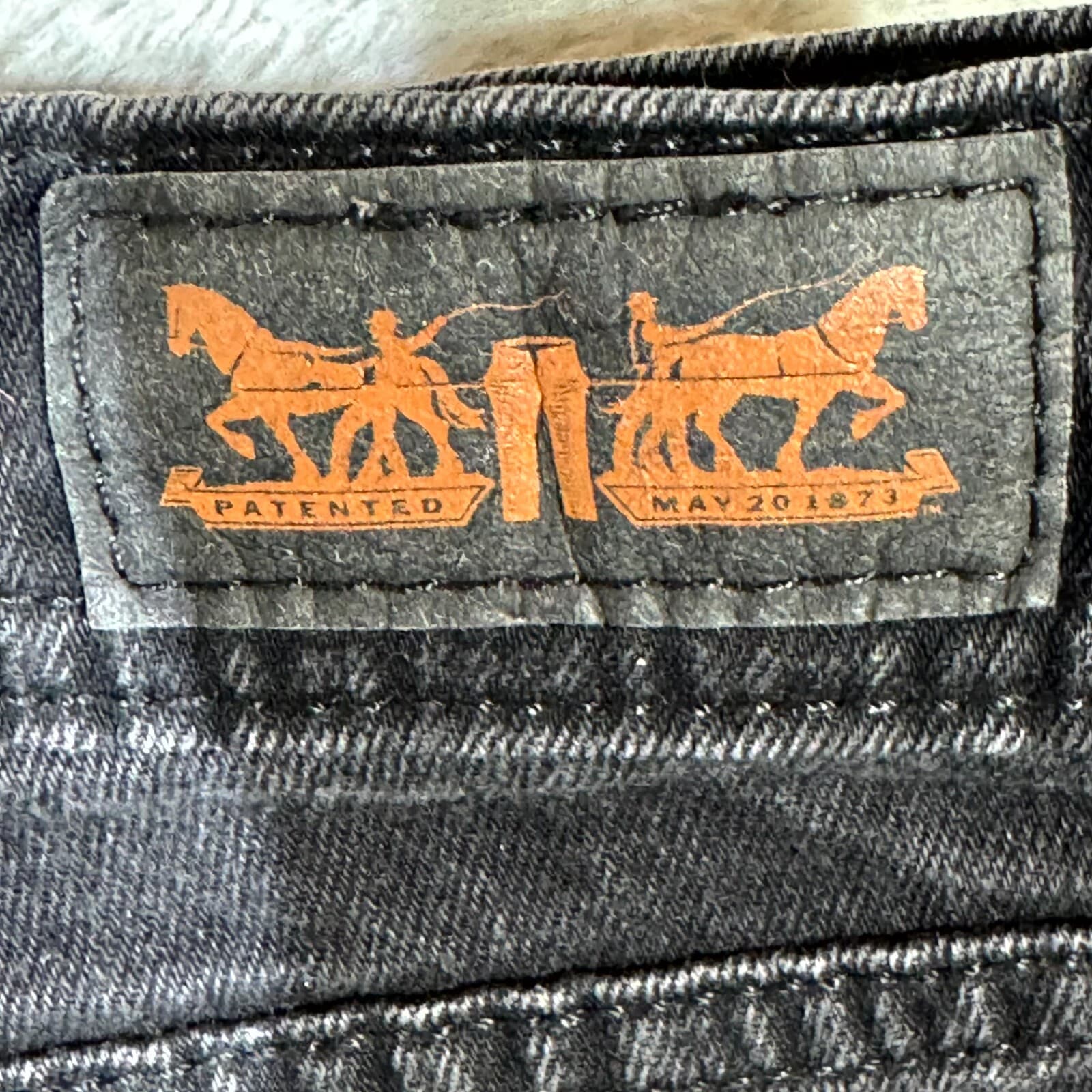 Levi’s 505 Womens Jeans Size 18 Black Denim Dark Wash Mid Rise Straight Leg - Thumbnail 10