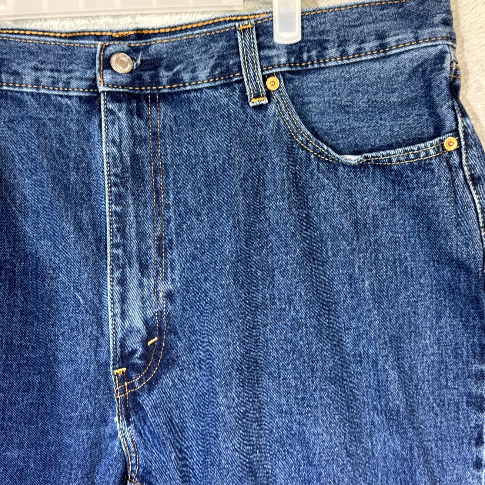 Levi’s 550 Mens Jeans 42x32 Blue Denim Relaxed Fit Mid Rise Straight Leg - Thumbnail 4