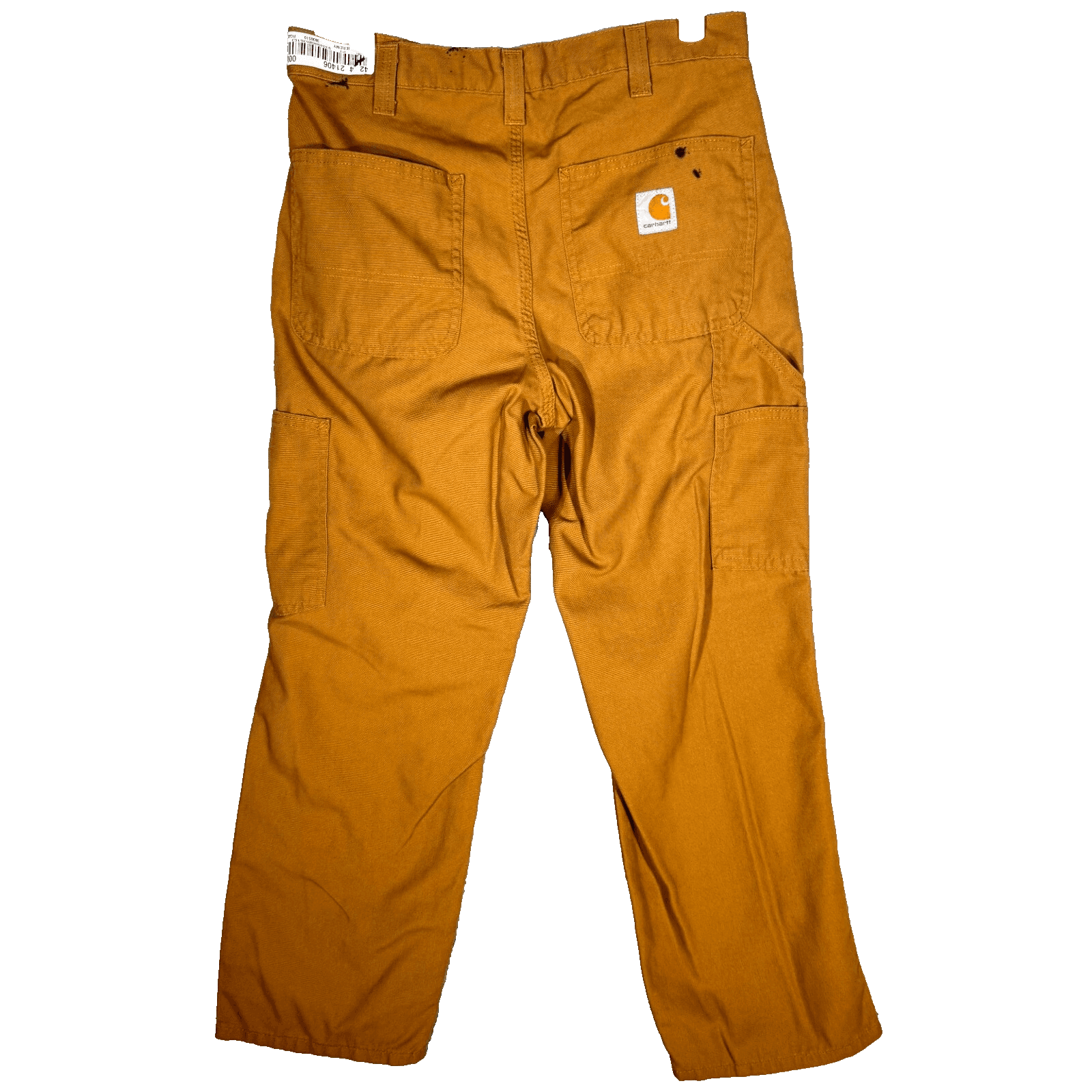 Carhartt Dungaree Fit Pants Mens 30x28 Brown Carpenter Workwear Utility Pocket - Thumbnail 2