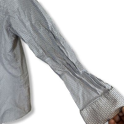 Tommy Hilfiger Dress Shirt Men L Slim Fit Navy White Long Sleeve Button Up M 32 - Thumbnail 6