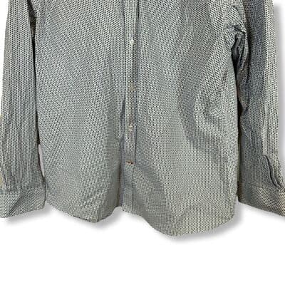 Tommy Hilfiger Dress Shirt Men L Slim Fit Navy White Long Sleeve Button Up M 32 - Thumbnail 5