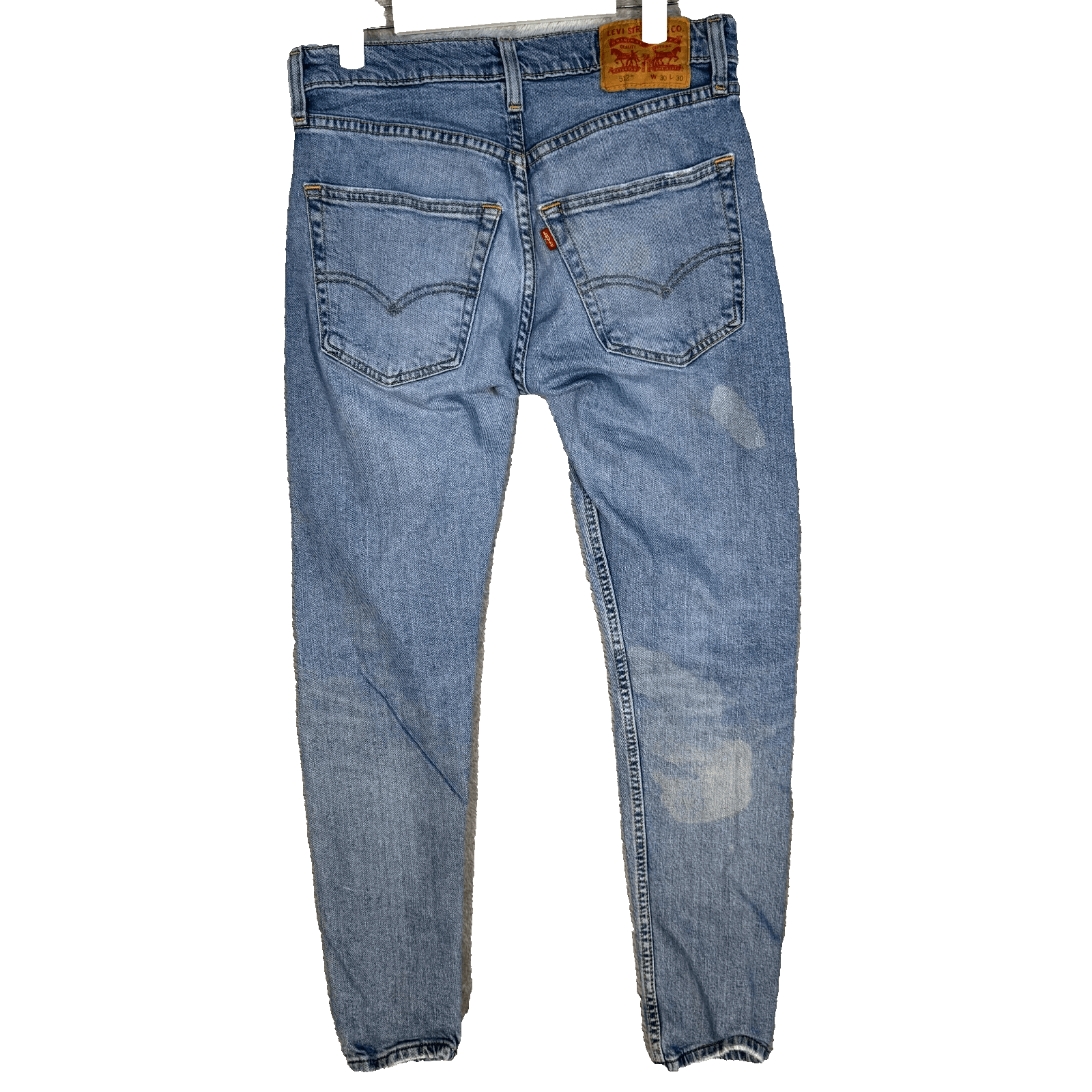 Levis 512 Jeans Mens 30x30 Blue Denim Stretch Slim Tapered Distressed - Thumbnail 2