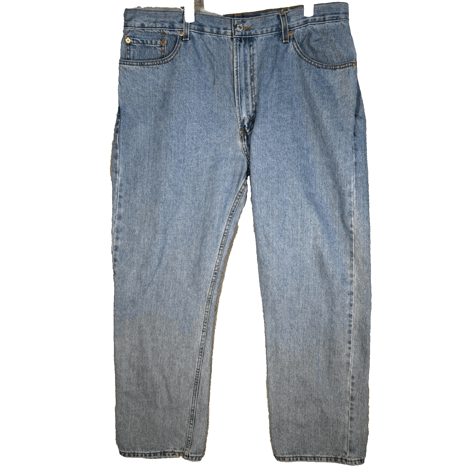 Levis 505 Jeans Mens 40x30 Blue Denim Regular Fit Straight Leg Classic - Image 1