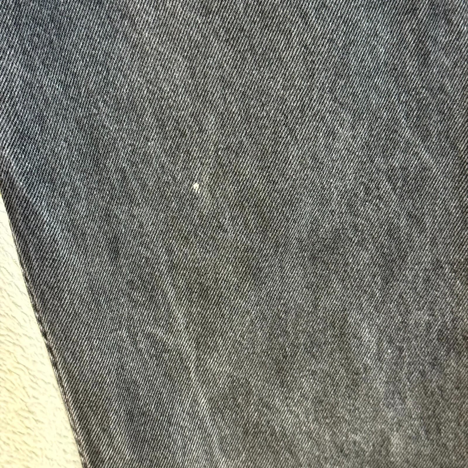 Levis 505 Jeans Mens 36x29 Black Denim Regular Fit Straight Leg Dark Wash - Thumbnail 4