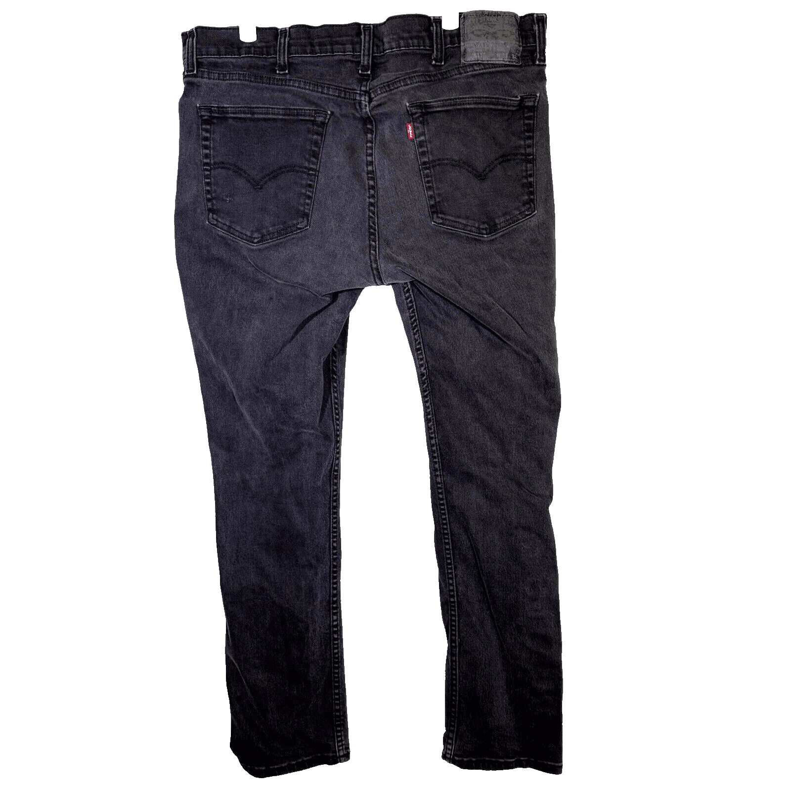 Levi’s 511 Men’s Jeans 38×32 Black Denim Mid-Rise Slim Straight Leg Excellent - Thumbnail 2