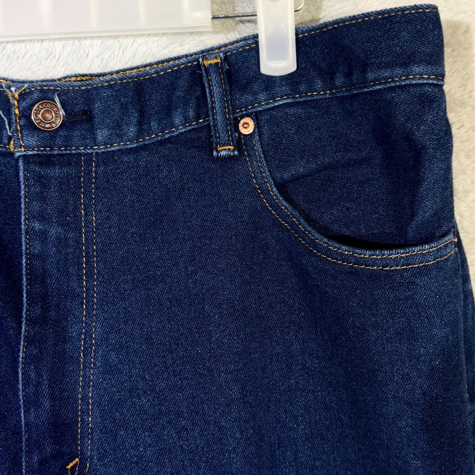 Levi’s 517 Men’s Jeans 38×34 Blue Denim Medium Wash High-Rise Bootcut Excellent - Thumbnail 4