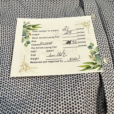 Tommy Hilfiger Dress Shirt Men L Slim Fit Navy White Long Sleeve Button Up M 32 - Thumbnail 8