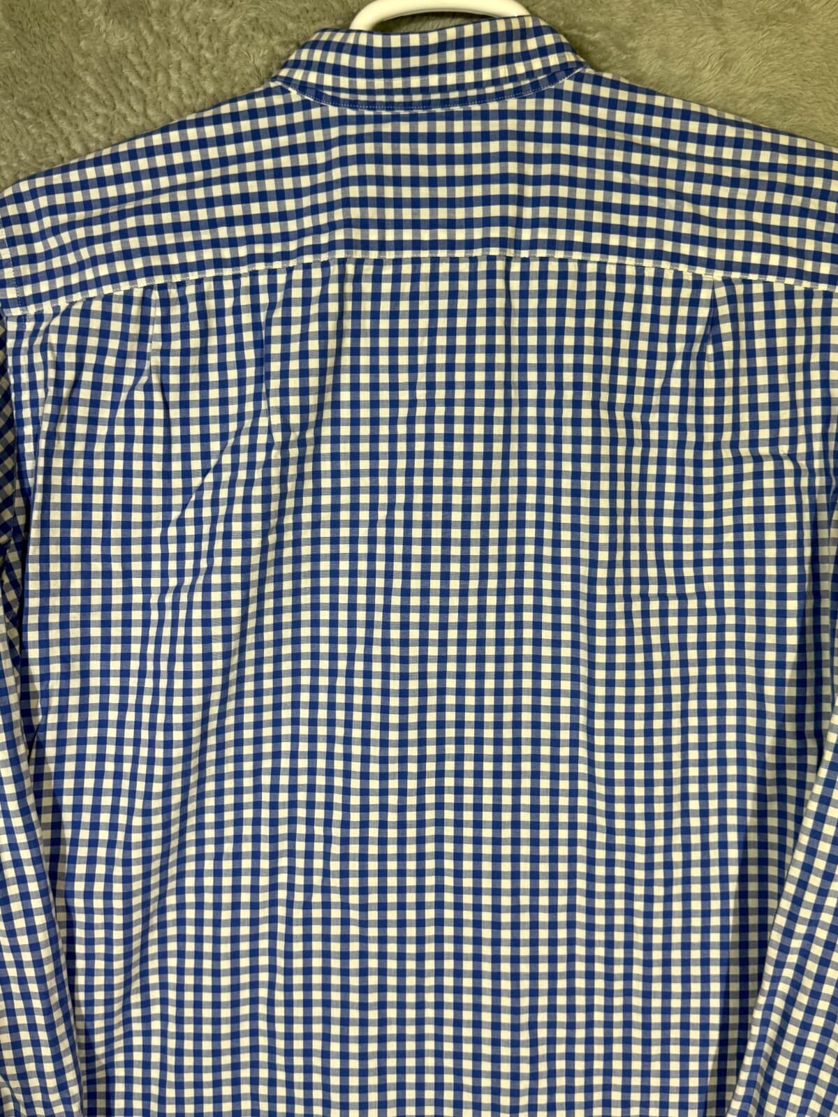 J.Crew Men’s Shirt Large Blue Check Tailored Fit Long Sleeve Button-Up Excellent - Thumbnail 10