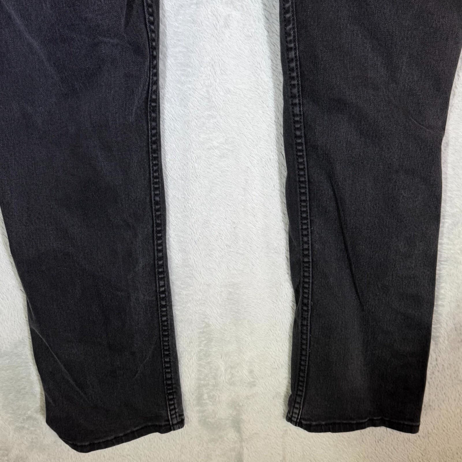 Levi’s 511 Men’s Jeans 38×32 Black Denim Mid-Rise Slim Straight Leg Excellent - Thumbnail 8