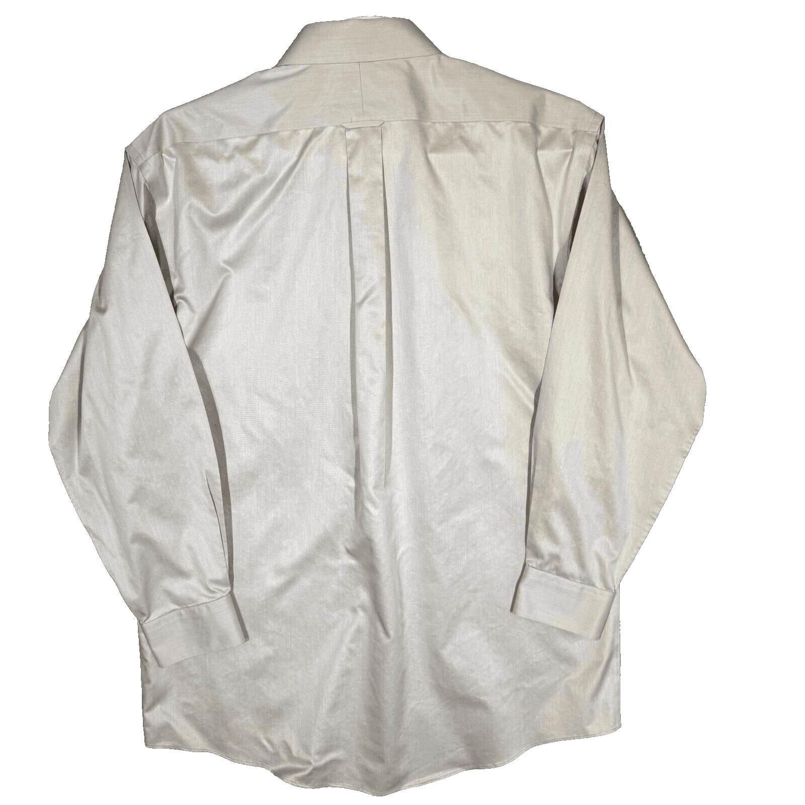 Gold Label Men’s Dress Shirt 16/34 Tan 100% Cotton Fitted Career Formal - Thumbnail 2