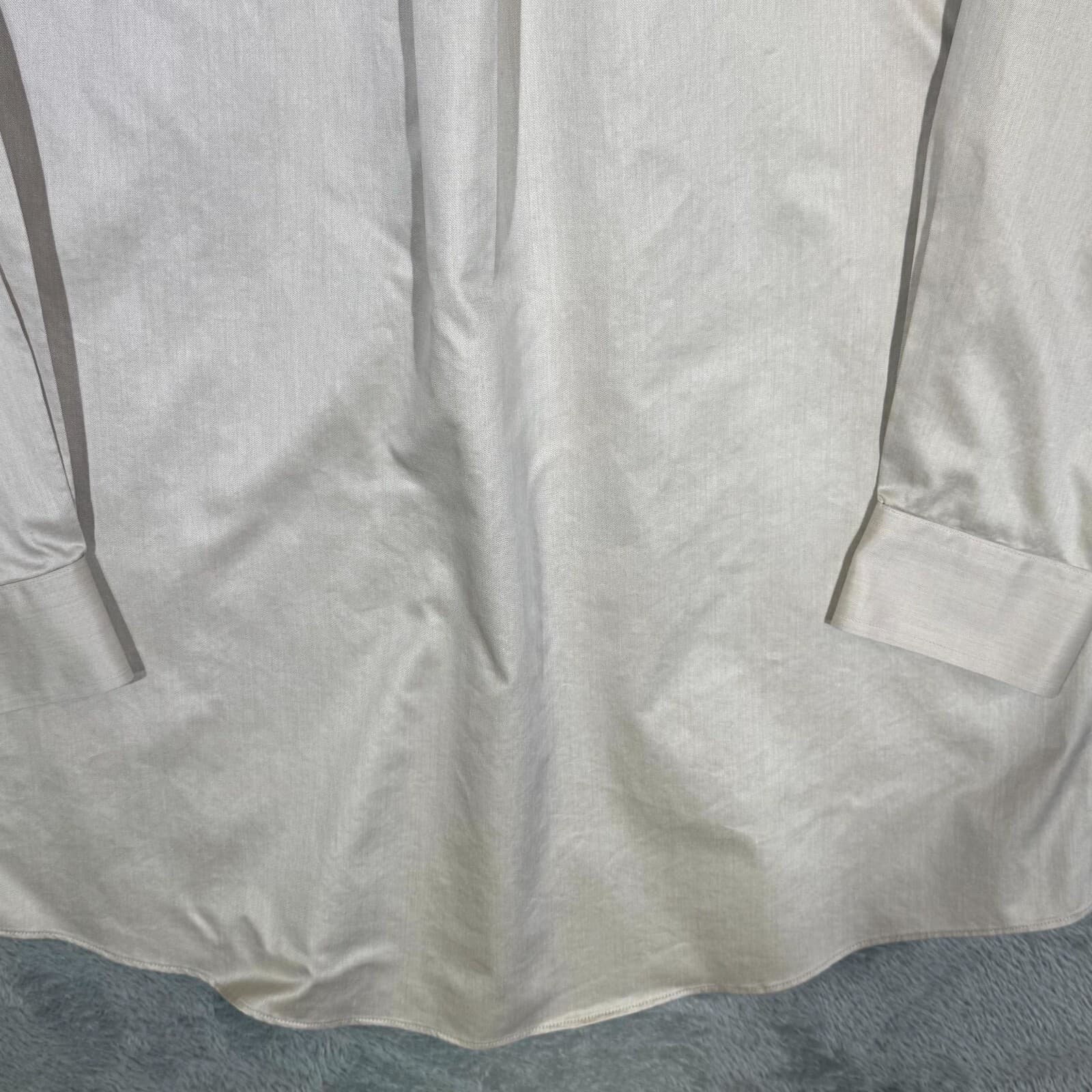 Gold Label Men’s Dress Shirt 16/34 Tan 100% Cotton Fitted Career Formal - Thumbnail 13