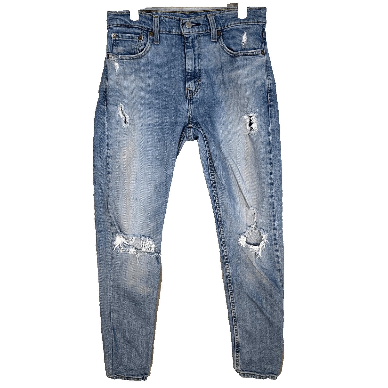 Levis 512 Jeans Mens 30x30 Blue Denim Stretch Slim Tapered Distressed - Image 1