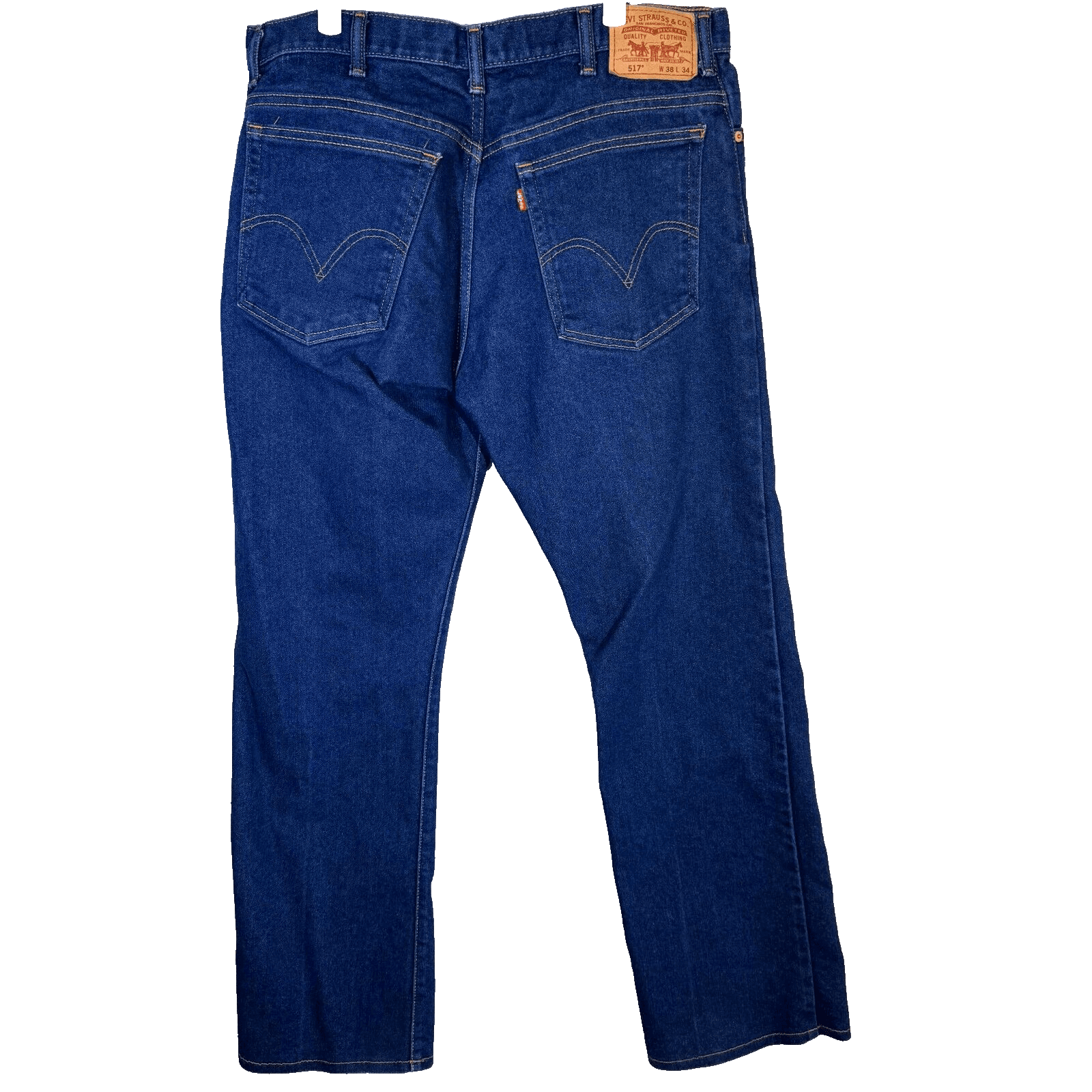 Levi’s 517 Men’s Jeans 38×34 Blue Denim Medium Wash High-Rise Bootcut Excellent - Thumbnail 2