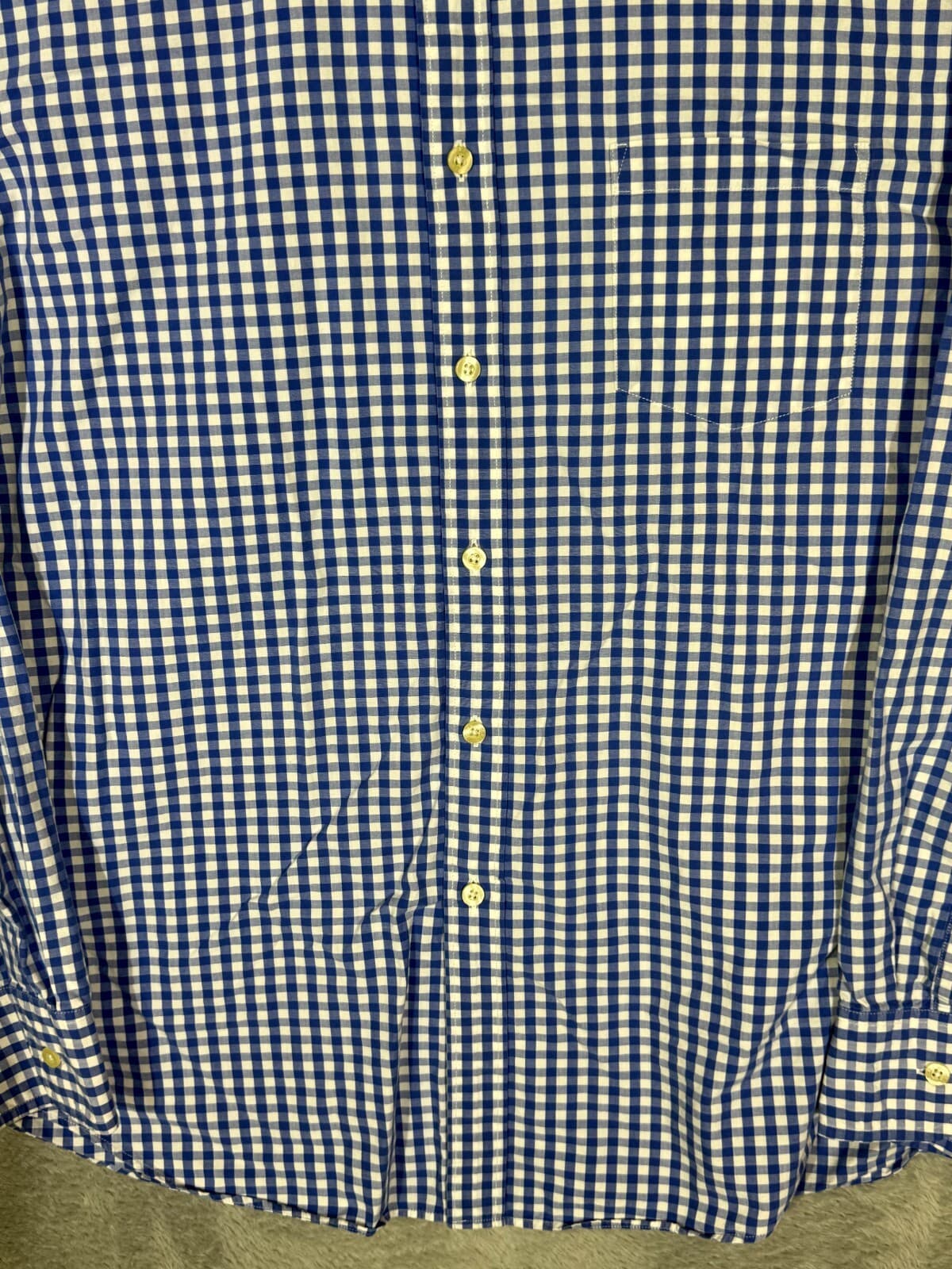 J.Crew Men’s Shirt Large Blue Check Tailored Fit Long Sleeve Button-Up Excellent - Thumbnail 6
