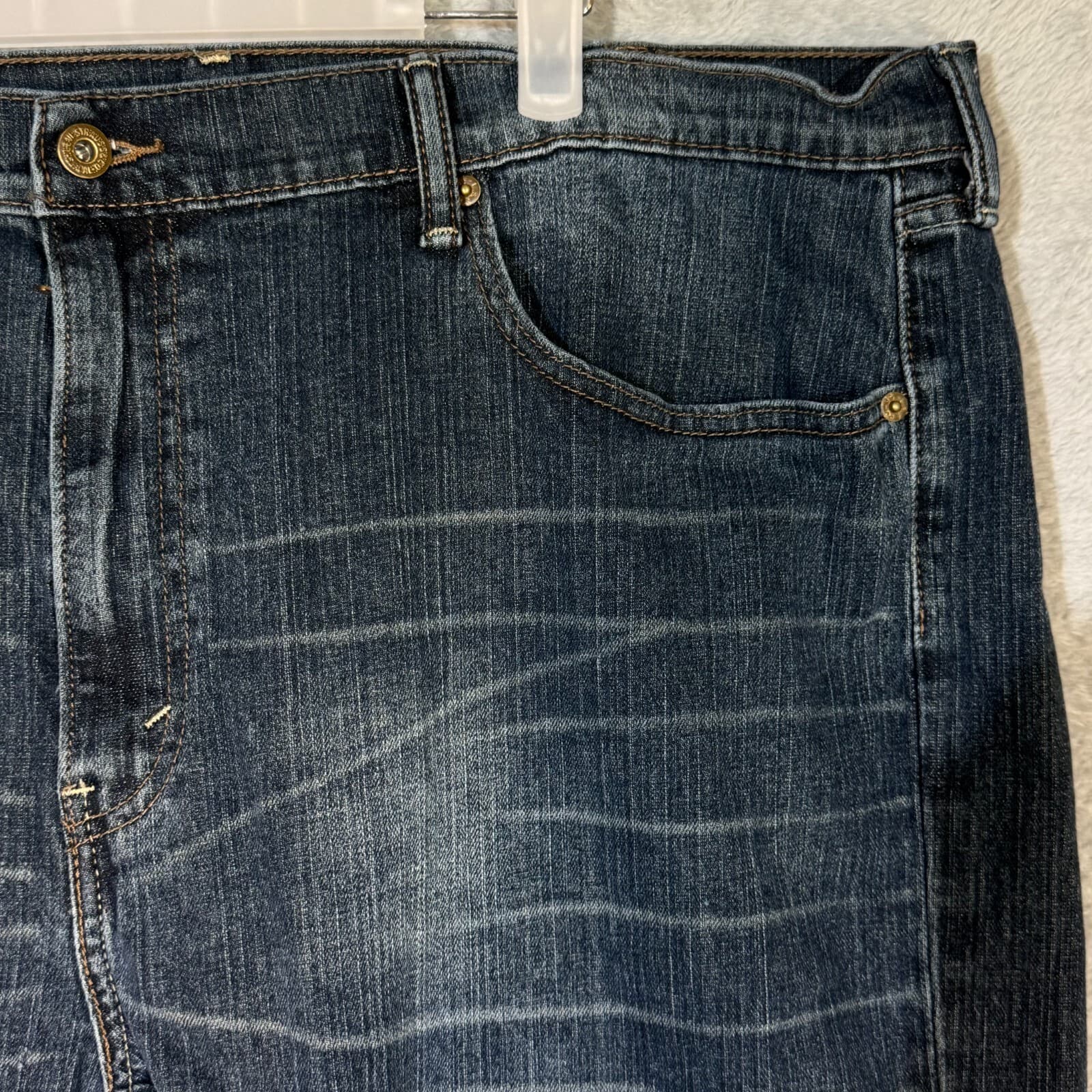 Levi’s 559 Mens Jeans 42x30 Blue Denim High Rise Straight Leg 100% Cotton - Thumbnail 4