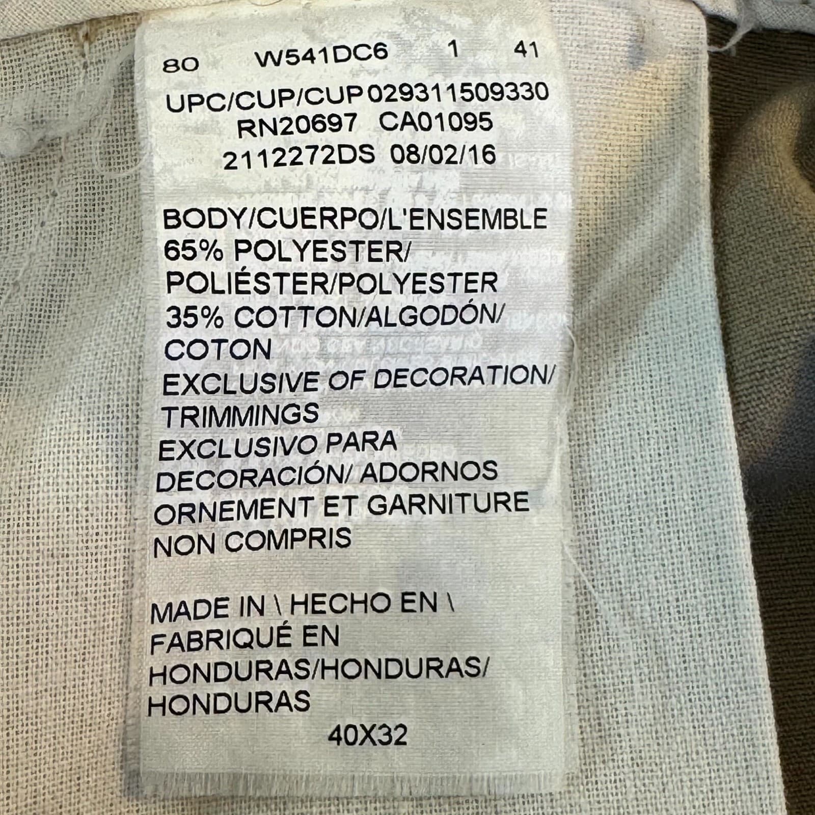 Dickies Work Pants Mens 40x32 Beige Relaxed Fit Flat Front Utility Workwear - Thumbnail 5