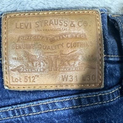 Levis 512 Jeans Womens 31x30 Blue Slim Taper Stretch Denim Premium Medium Wash - Thumbnail 4