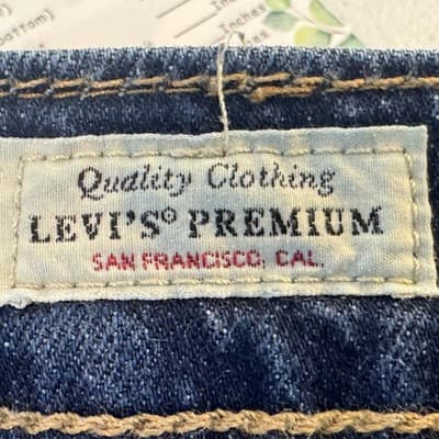 Levis 512 Jeans Womens 31x30 Blue Slim Taper Stretch Denim Premium Medium Wash - Thumbnail 9
