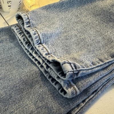 Levis 511 Jeans Mens 32x31 (32x32) Light Wash Blue Slim Taper Denim Mid Rise - Thumbnail 9