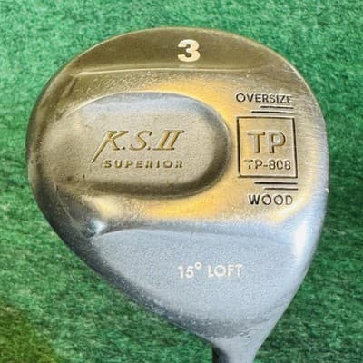 K.S. II 3 Wood Mens RH 15° CM-97 Shaft Oversize Fairway Wood Silver USA - Image 1