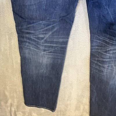 Levis 541 Jeans Mens 40x31 (40x32) Blue Athletic Taper Stretch Denim Whiskered - Thumbnail 5