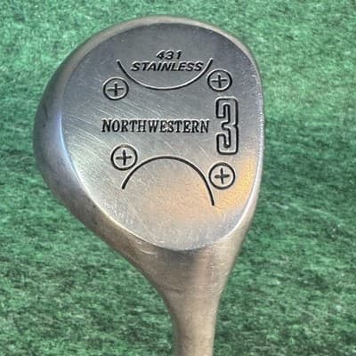 Northwestern 431 Stainless 3 Wood Mens RH Steel Shaft Silver Fairway Golf Club - Image 1