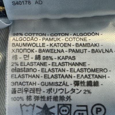 Levis 541 Jeans Mens 40x31 (40x32) Blue Athletic Taper Stretch Denim Whiskered - Thumbnail 8