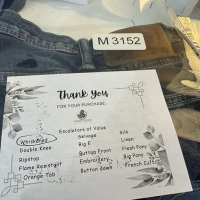 Levis 541 Jeans Mens 40x31 (40x32) Blue Athletic Taper Stretch Denim Whiskered - Thumbnail 12