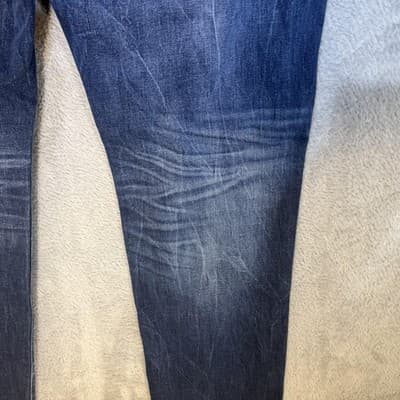 Levis 541 Jeans Mens 40x31 (40x32) Blue Athletic Taper Stretch Denim Whiskered - Thumbnail 4