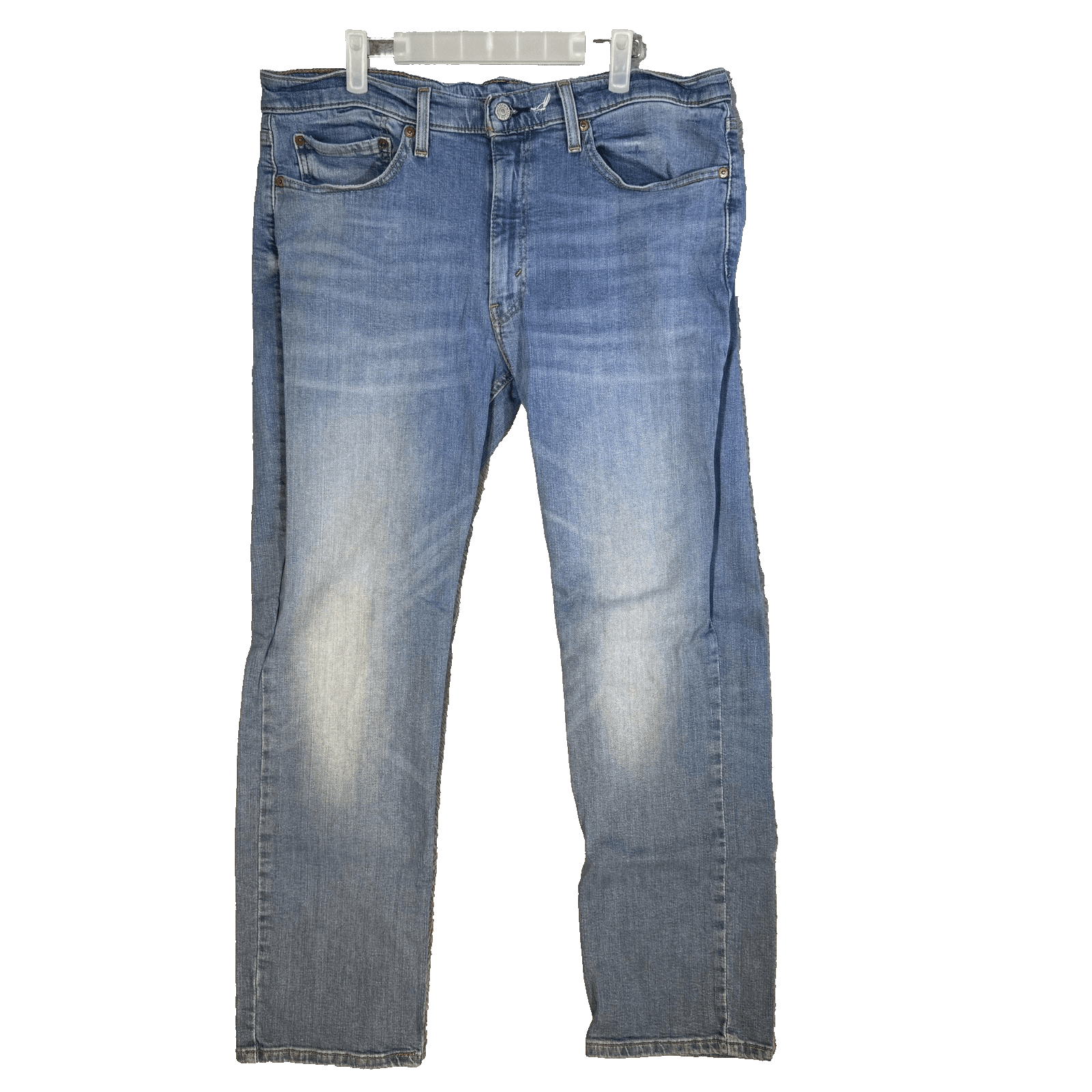 Vintage Levis 514 Jeans Mens 36x31 (36x32) Light Wash Blue Straight Leg Denim - Image 1