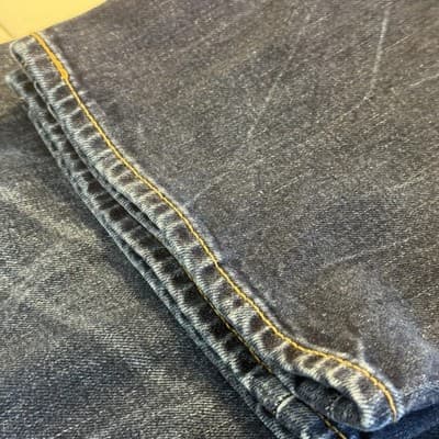 Levis 541 Jeans Mens 40x31 (40x32) Blue Athletic Taper Stretch Denim Whiskered - Thumbnail 11