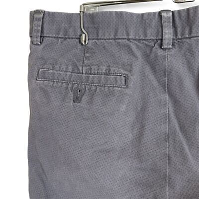 Banana Republic Mens Dress Pants 34×32 Grey Micro Dot Cotton Blend Straight M 60 - Thumbnail 9